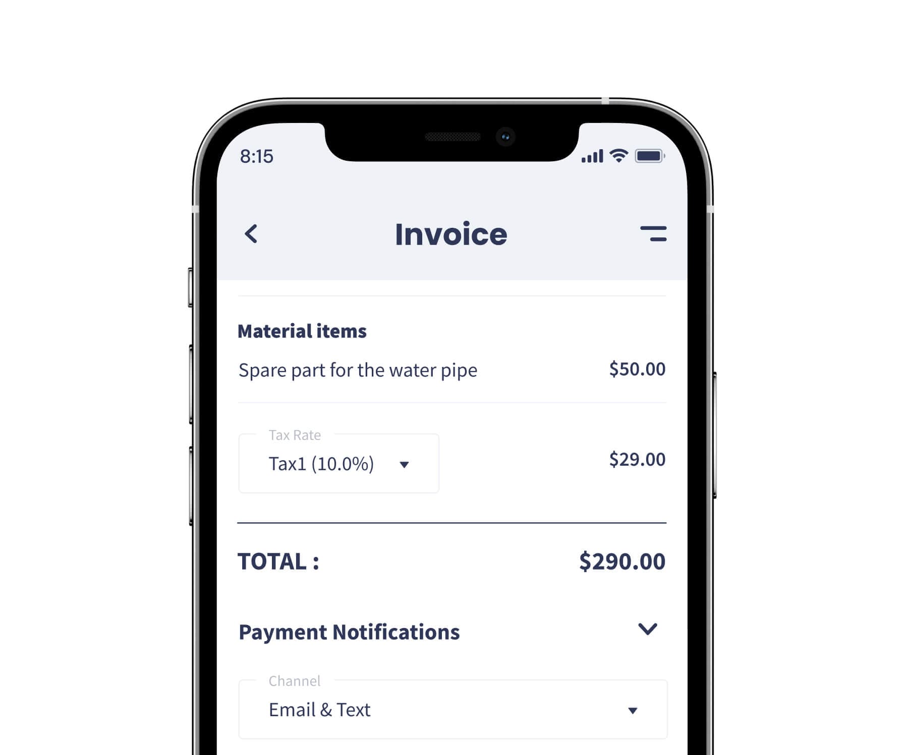 A professional Servgrow invoice with company branding and line items